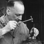 Max Leser bei der Arbeit 1940